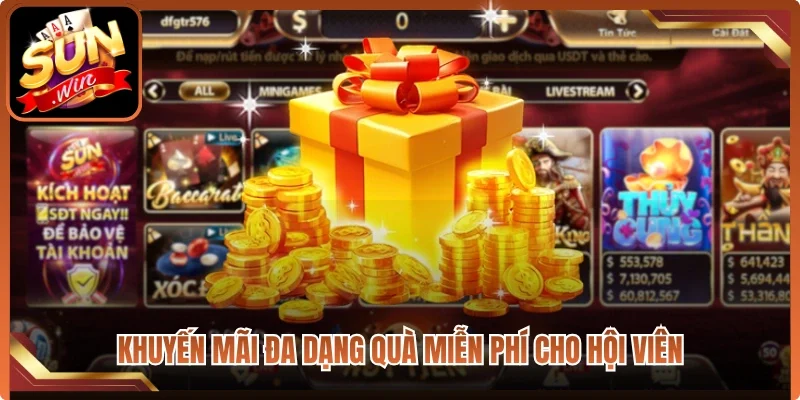 Khuyến mãi đa dạng quà miễn phí cho hội viên